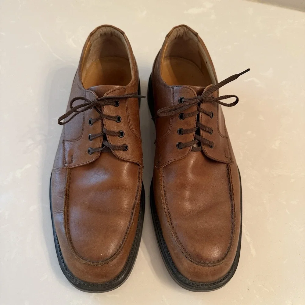 Johnston & Murphy Brown Leather Oxford Shoes Men Size US 13M